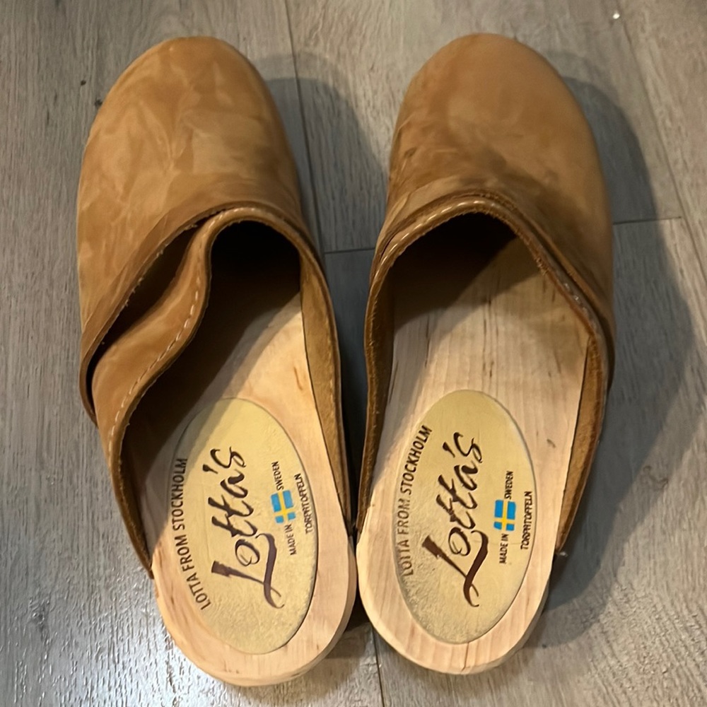 Lotta High Heel Classic Clog Brown Oiled Nubuck - Picture 3 of 5